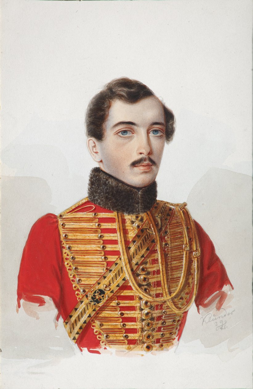 Portrett av N.W. Novoskoltsev, 1839 av Alexander Ivanovich Klünder