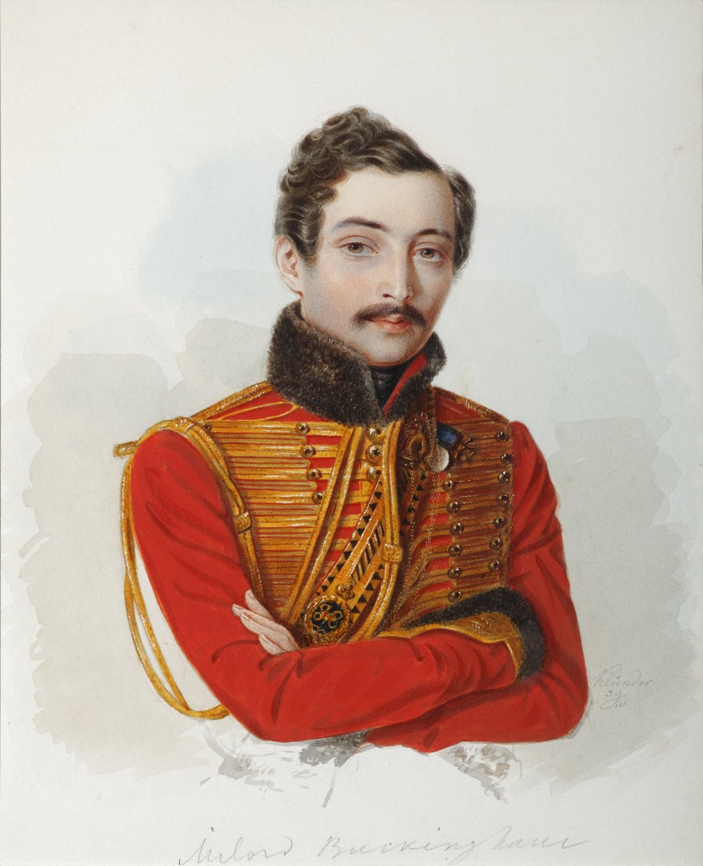 Portrett av Vladimir Dmitrievich Bakaev 1810-1871, 1839 av Alexander Ivanovich Klünder