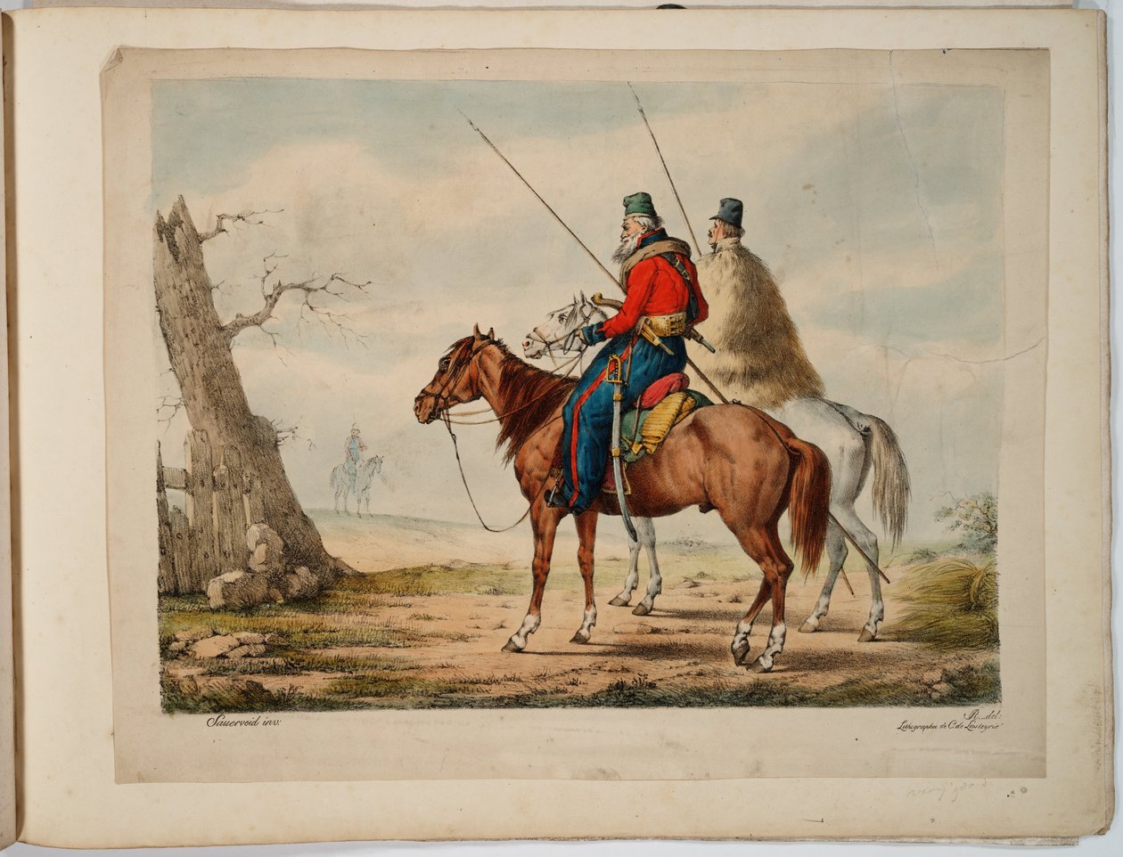 Kosakker, 1815-1819 av Alexander Ivanovich Sauerweid