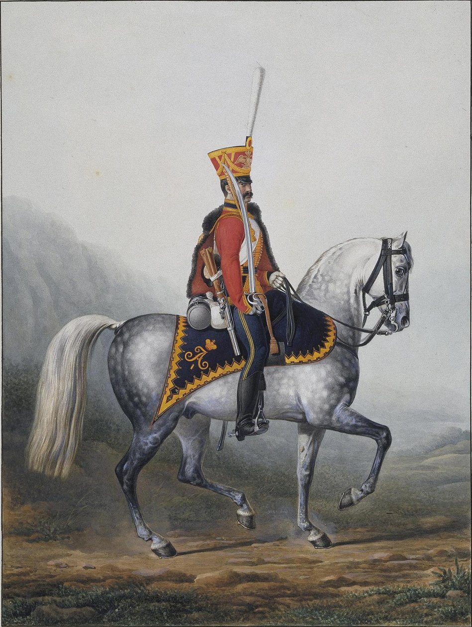 Soldat ved Livgardens husarregiment, 1817-1824 av Alexander Ivanovich Sauerweid