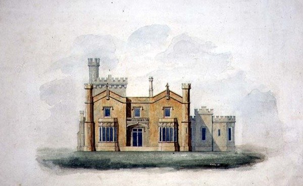 Design for Lyndhurst House i Tarrytown, New York av Alexander Jackson (attr. to) Davis