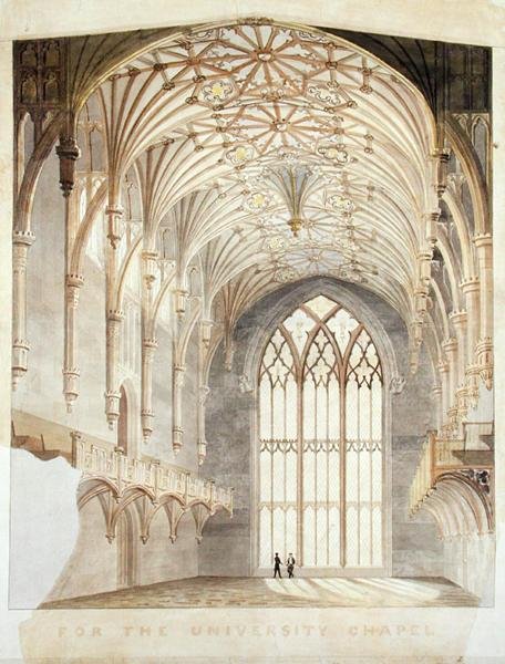 Interiøret i New York University Chapel av Alexander Jackson (attr. to) Davis