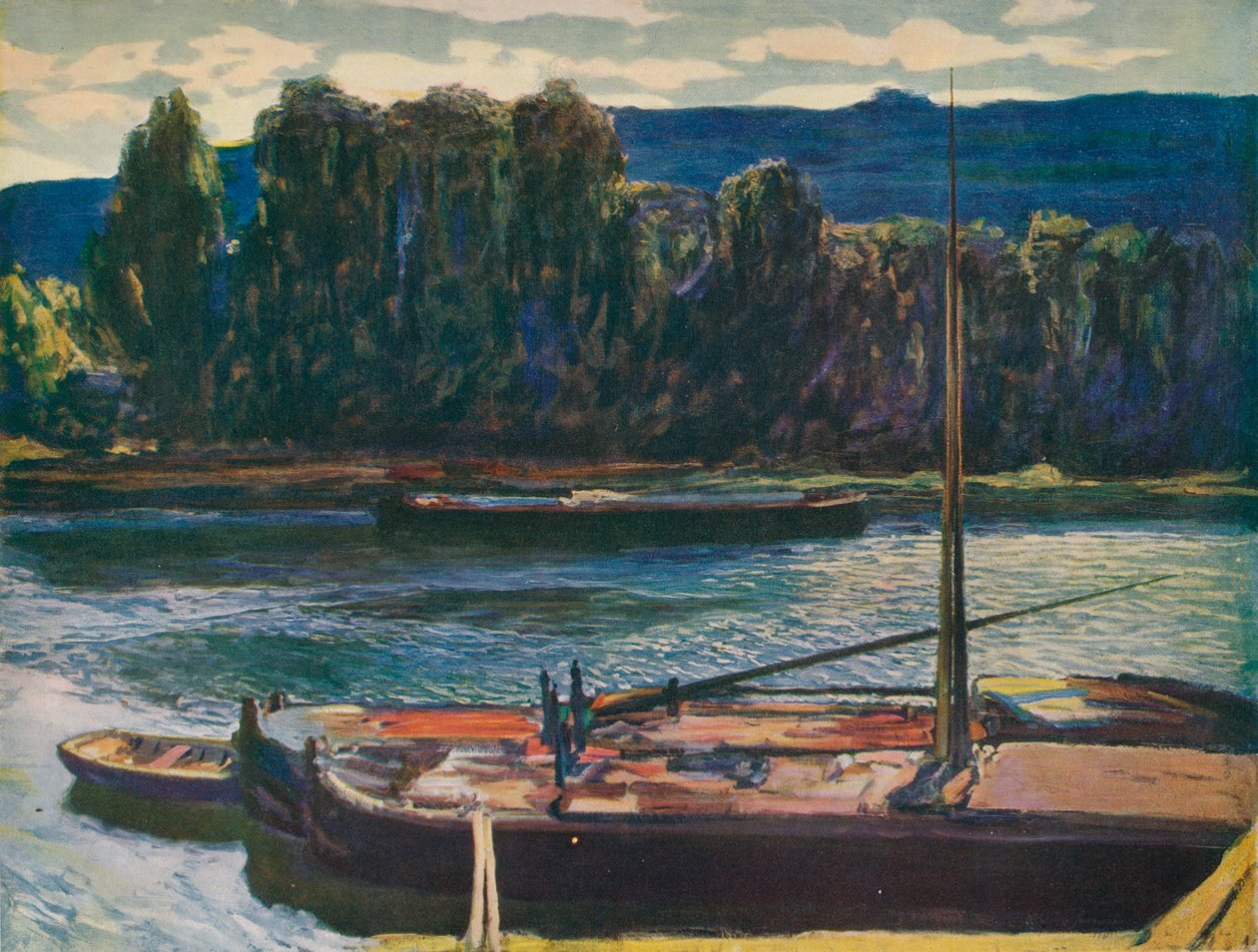 Kveld på elven Seinen, c1910, 1912 av Alexander Jamieson