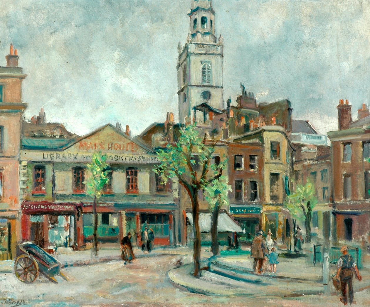 Clerkenwell Green (olje på lerret) av Alexander Joshua Caleb Bryce