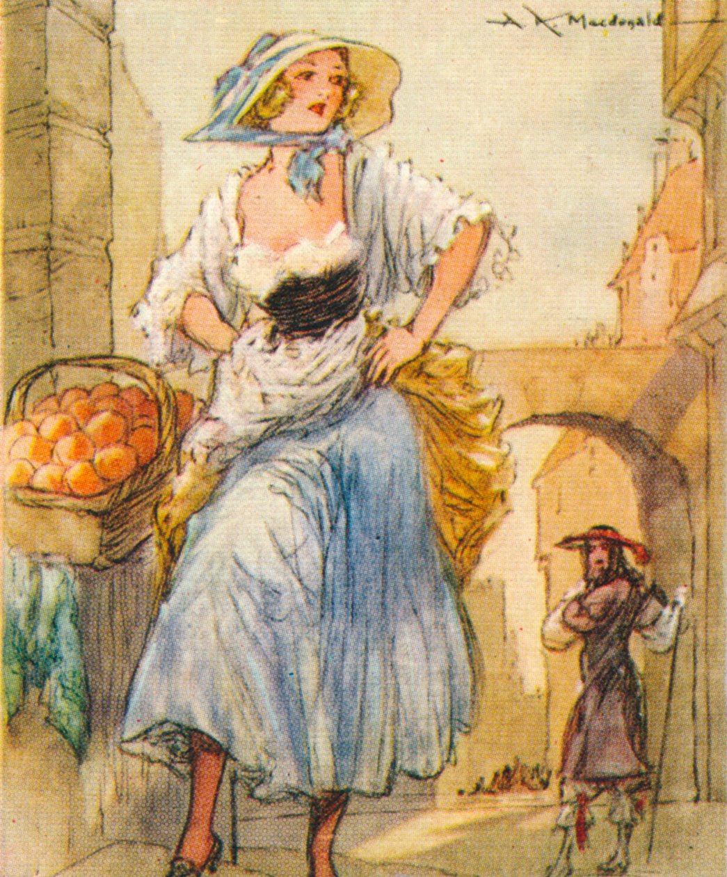 Eleanor Nell Gwyn 1650-1687 engelskfødt elskerinne til kong Charles II, 1937 av Alexander K. MacDonald