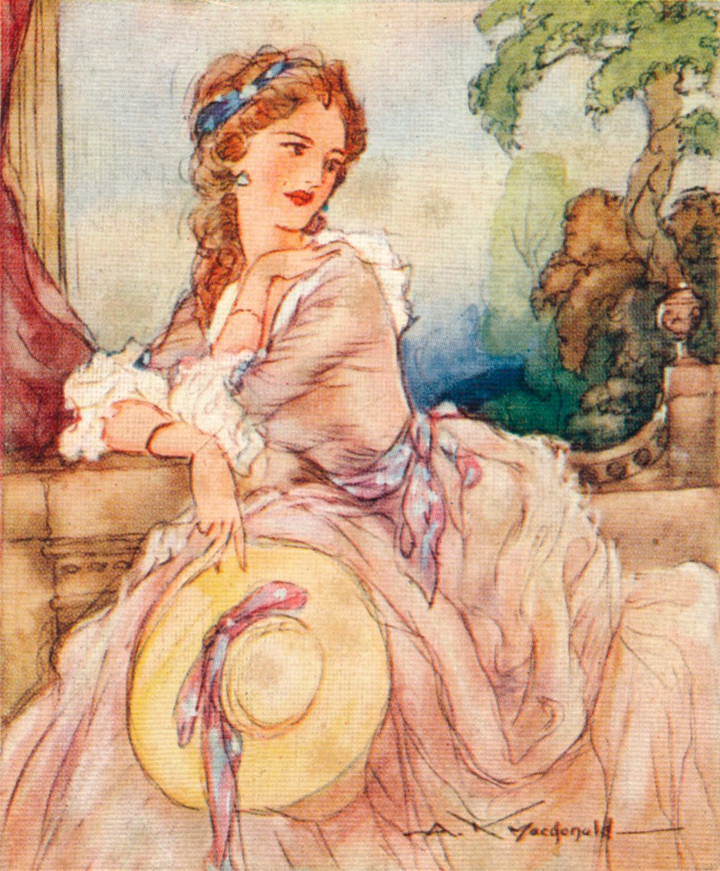 Lady Emma Hamilton c1765-1851, elskerinne til Horatio Nelson, 1937 av Alexander K. MacDonald