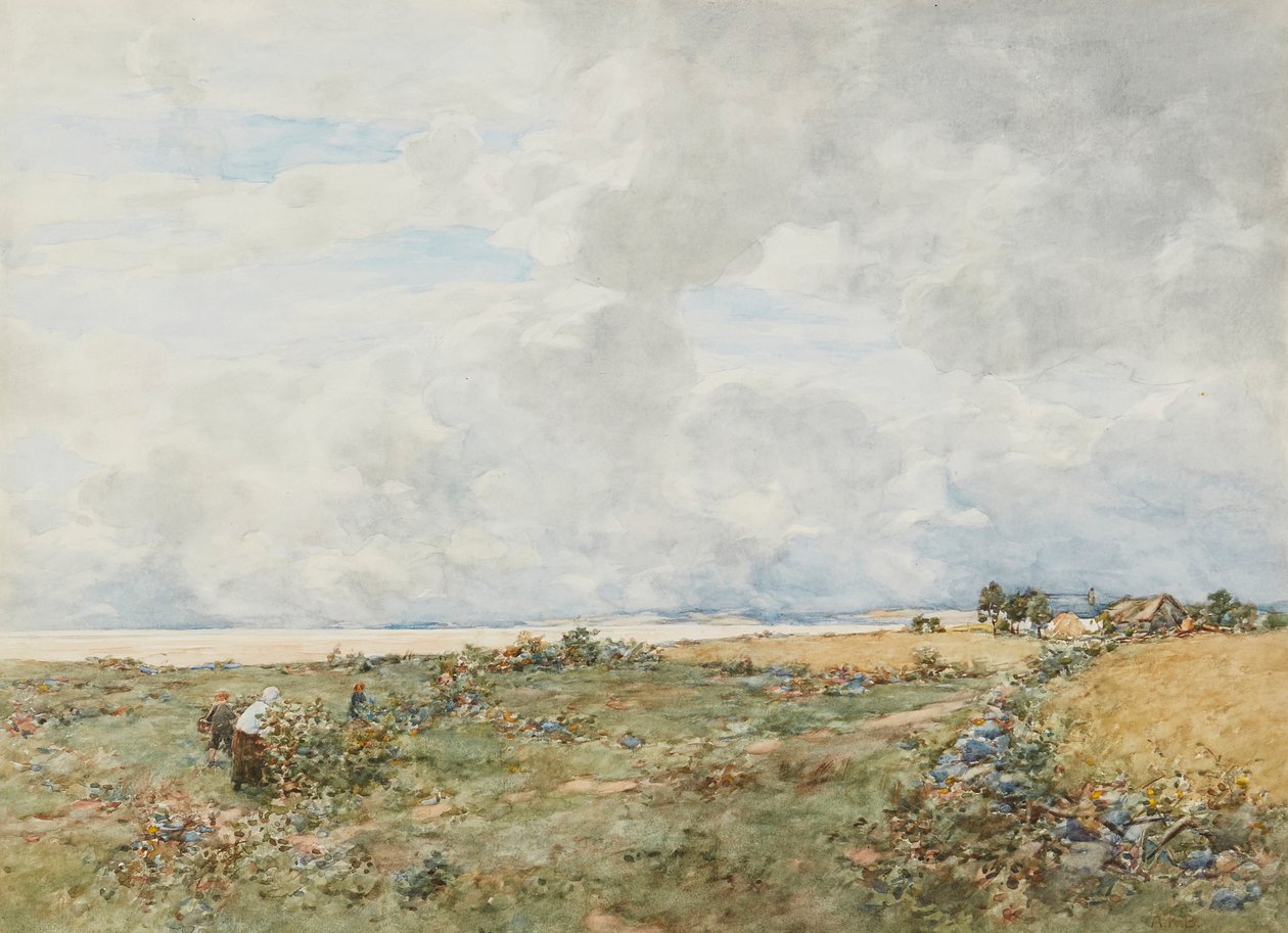 Bramble Gatherers (akvarell) av Alexander Kellock Brown