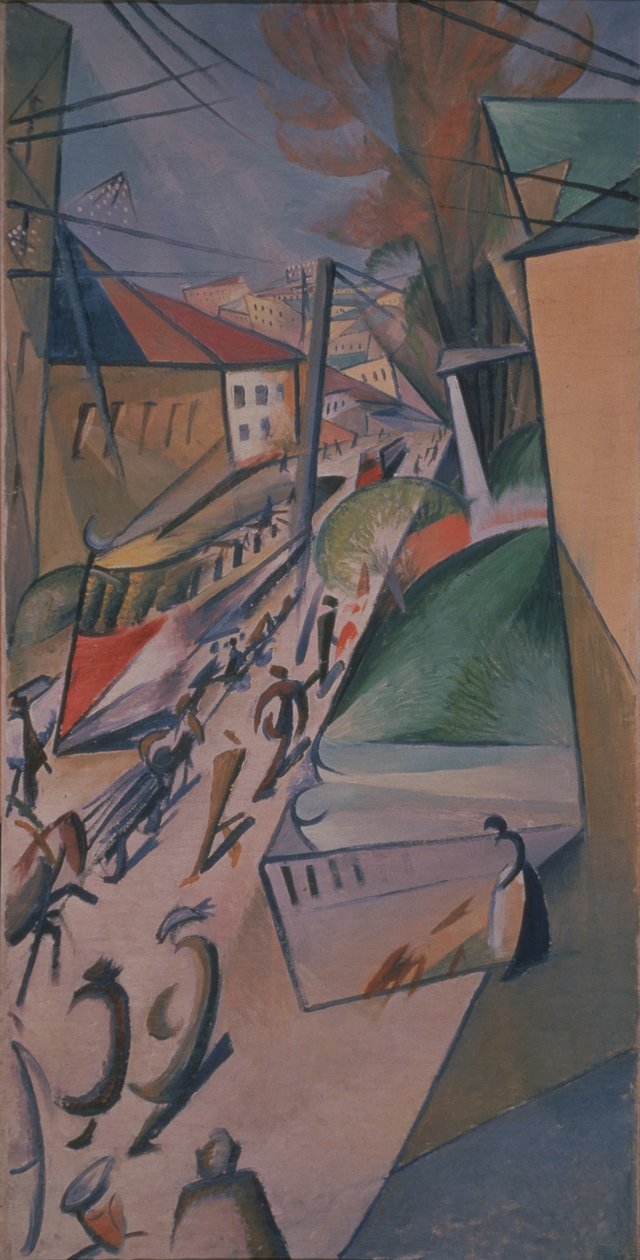 Trikk, 1914 av Alexander Bogomazov