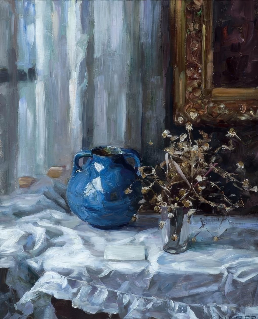A.Koester, Stilleben med en blå vase av Alexander Köster