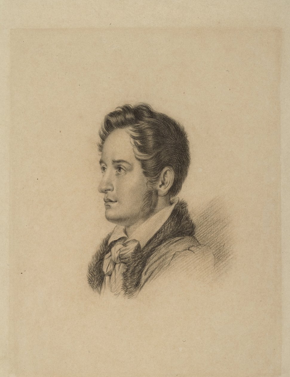 Portrett av forfatteren Alexander Herzen 1812-1870, ca 1836 av Alexander Lavrentievich Vitberg