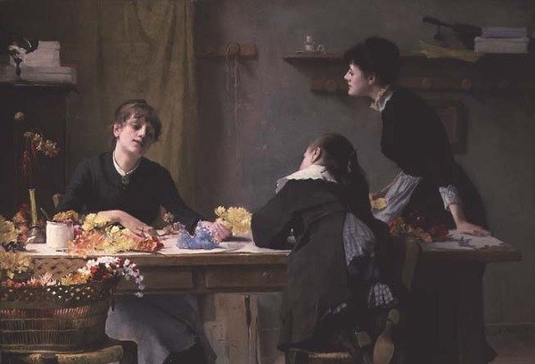 Kunstige blomsterarbeidere av Alexander Mann