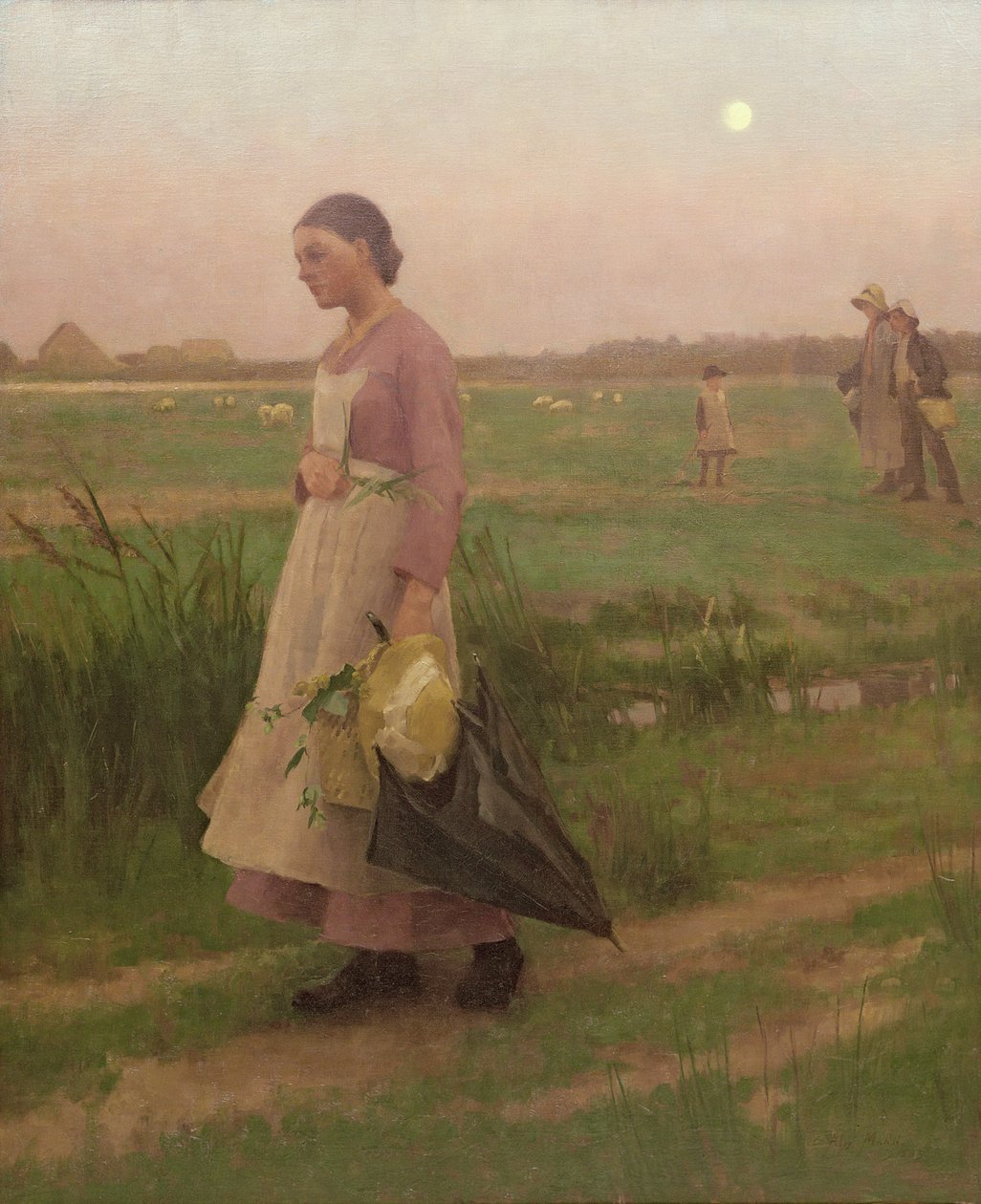 Humleplukkere vender tilbake, 1883 av Alexander Mann