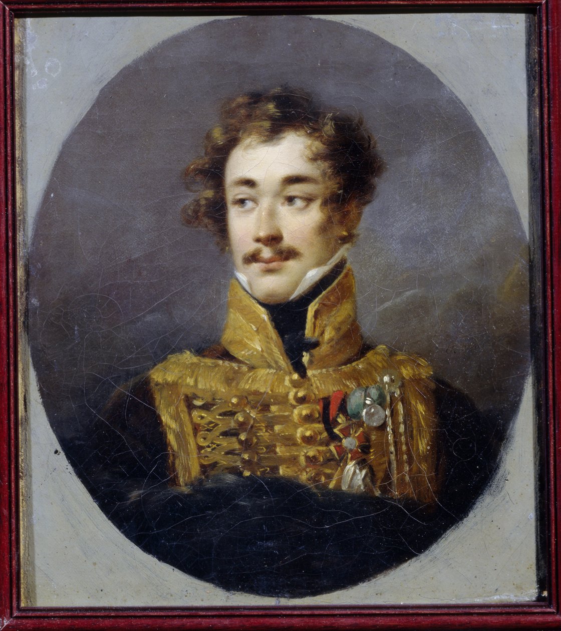 Portrett av grev Alexander Olsufyev (1790-1853). (Portrett av grev Alexander Olsufyev). Maleri av Alexander (Alexandre) Molinari (1772-1831), olje på lerret av Alexander Molinari