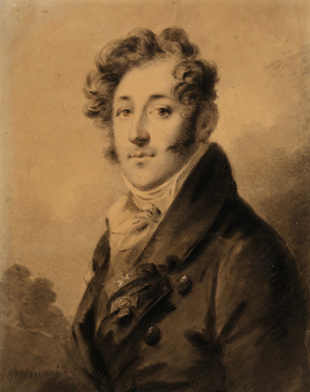 Portrett av Konstantin Yakovlevich Bulgakov 1782-1835, 1800-tallet av Alexander Molinari
