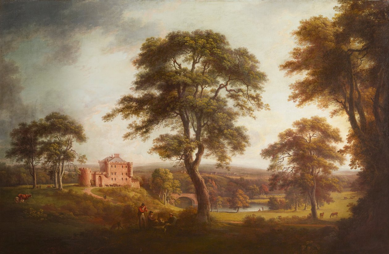 Dalhousie slott (olje på lerret) av Alexander Nasmyth