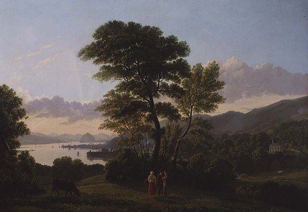 Dumbarton Rock (olje på lerret) av Alexander Nasmyth