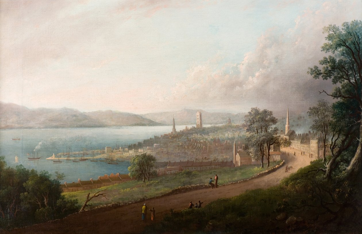 Dundee fra Princes Street, ca. 1823-24 (olje på lerret) av Alexander Nasmyth