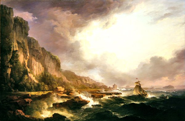 Portencross - At the Mouth of the Clyde (olje på lerret) av Alexander Nasmyth
