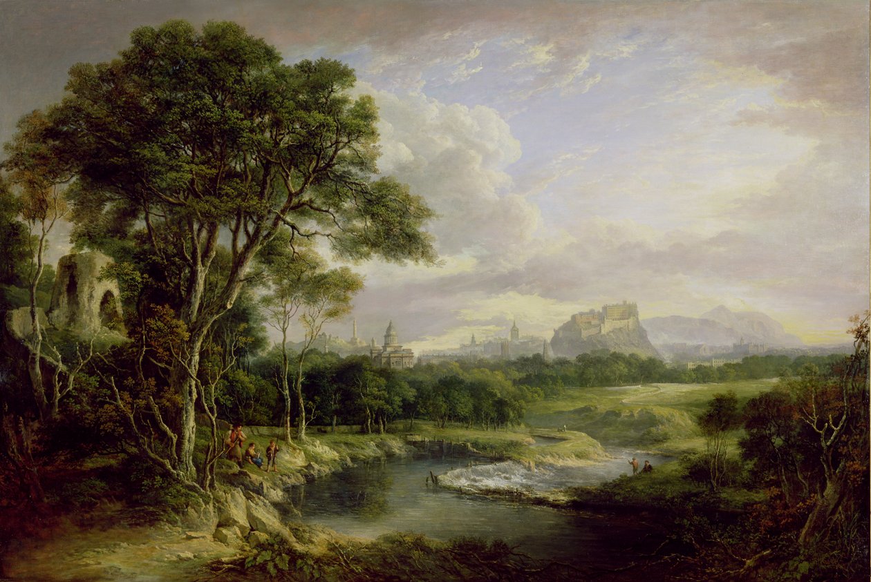 Utsikt over byen Edinburgh, ca. 1822 (olje på lerret) av Alexander Nasmyth