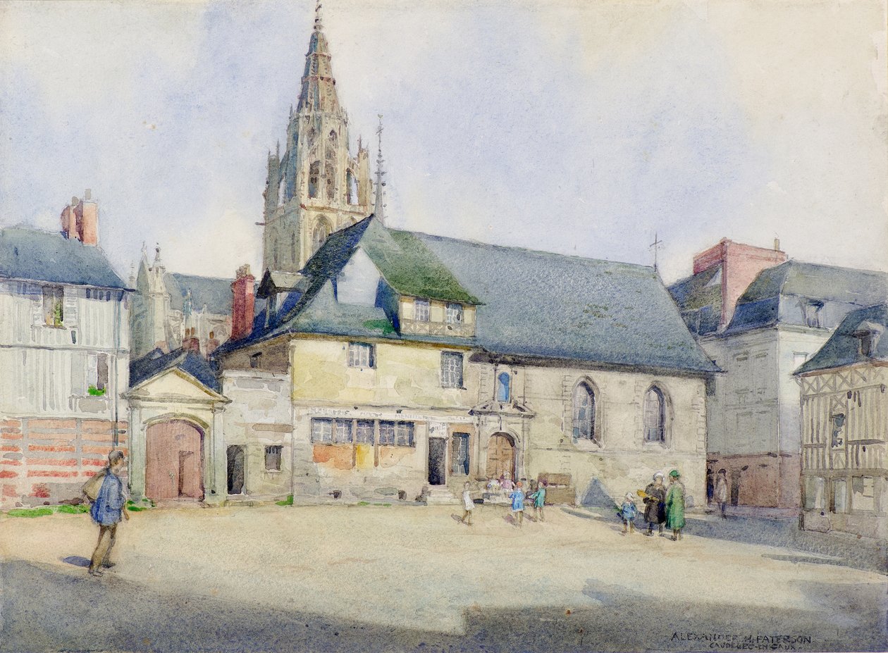 Caudebec-en-Caux (akvarell) av Alexander Nesbit Paterson