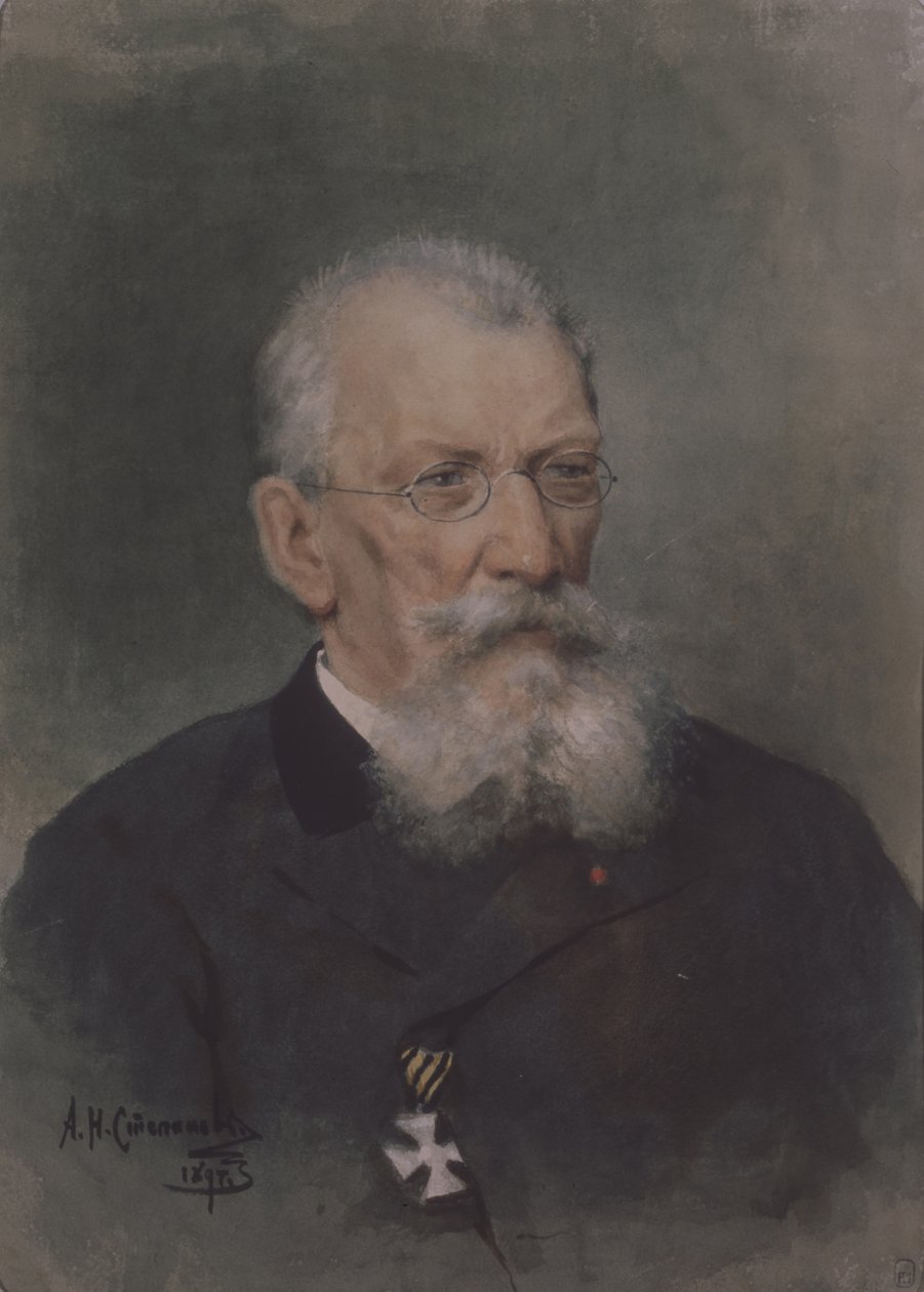 Portrett av kunstneren Pyotr P. Sokolov 1821-1899 av Alexander Nikolaevich Stepanov