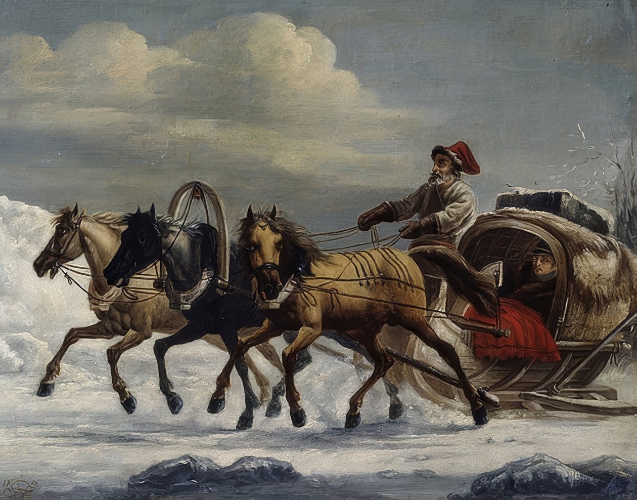 Troika. 1816 av Alexander Osipovich Orlowski