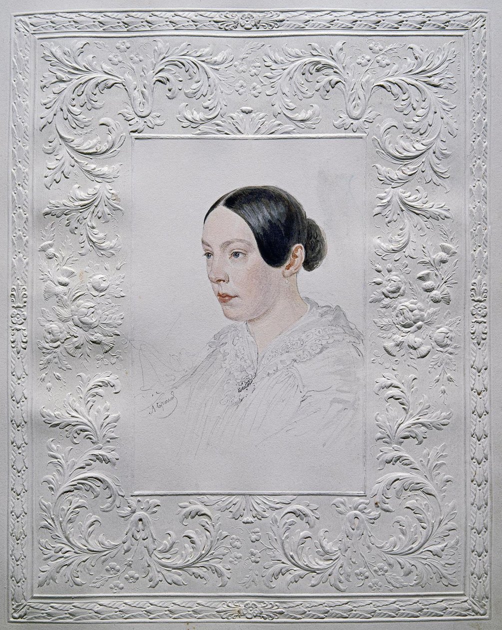 Portrett av Adelaida Alexandrovna Senkovskaya 1800-1858, født baronesse von Rahl, sent på 1840-tallet av Alexander Pavlovich Briullov