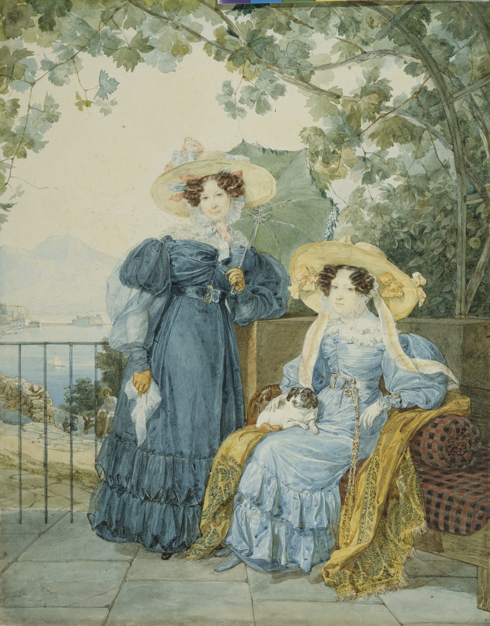 Portrett av kontesse Ekaterina Artemievna Vorontsova 1780-1836 og prinsesse Elena Mikhailovna Galitsine 1776-1856, 1825 av Alexander Pavlovich Briullov
