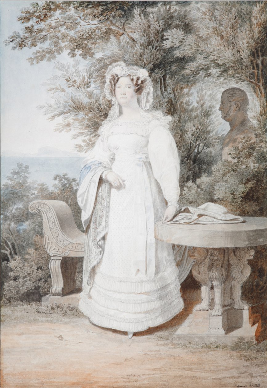 Portrett av María Isabella av Spania 1789-1848, dronning av de to Siciliene, 1825 av Alexander Pavlovich Briullov