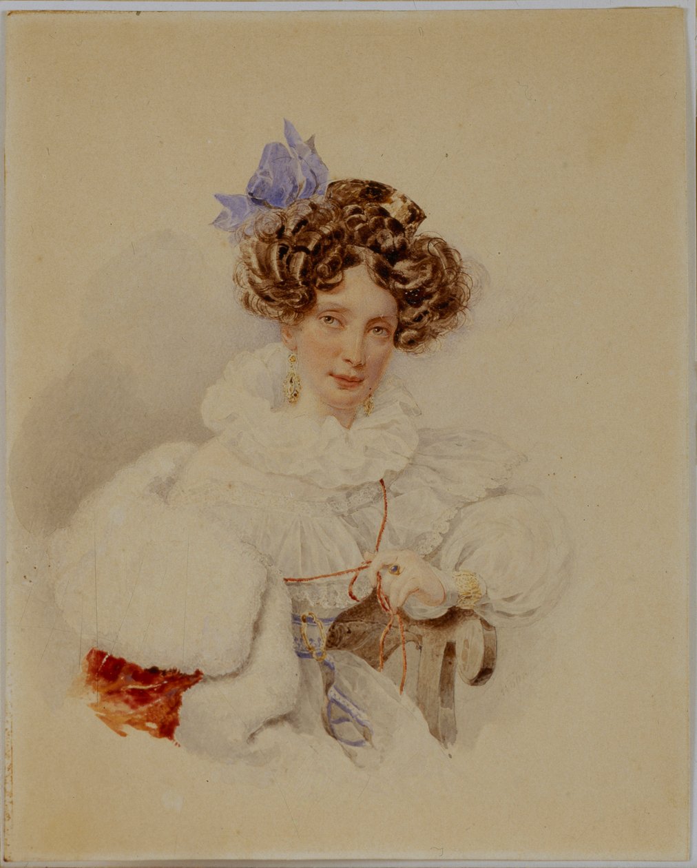 Portrett av Ekaterina Pavlovna Bakunina 1795-1869, før 1832 av Alexander Pavlovich Briullov