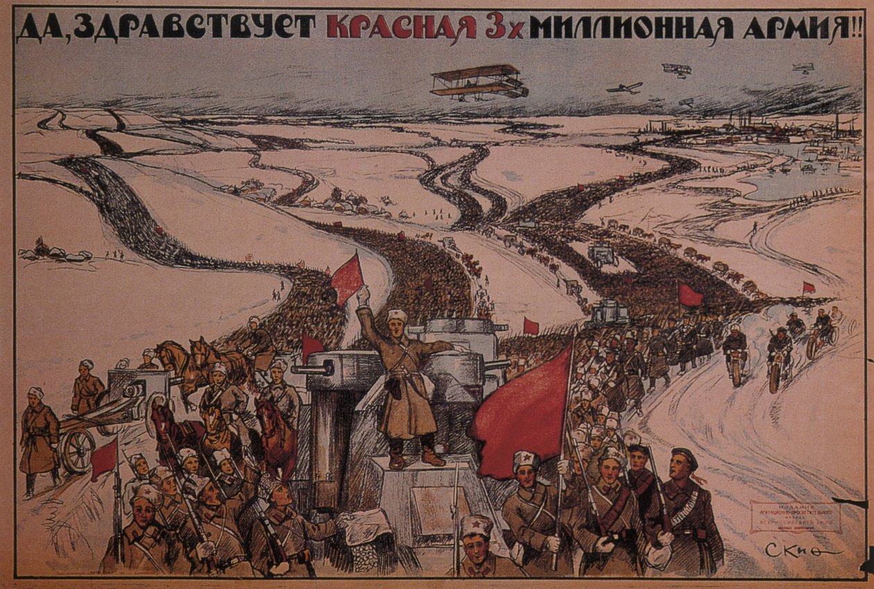 Lenge leve den tre millioner mann Red Army!, 1919 av Alexander Petrovich Apsit