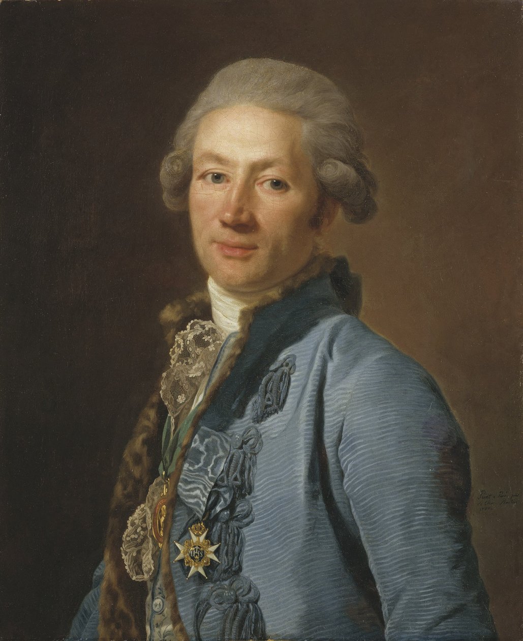 Christoffer Bogislaus Zibet, hoffkansler og baron, 1784 av Alexander Roslin