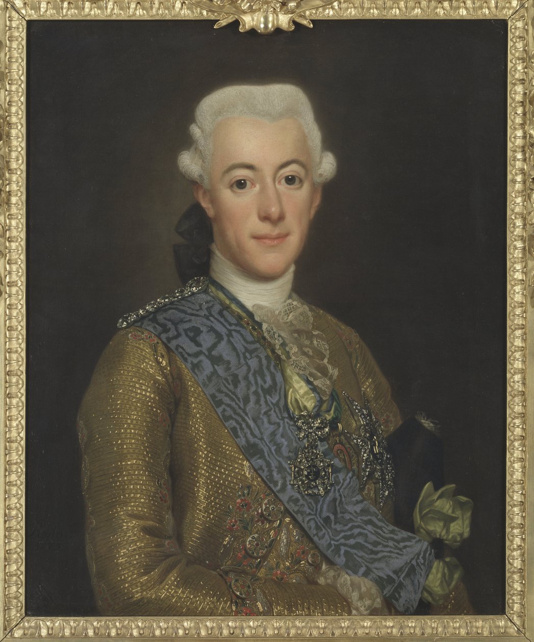 Gustave III roi de Suede - Portrett av kong Gustav III av Sverige (1746-1792), av Roslin, Alexander (1718-1793). Olje på lerret av Alexander Roslin