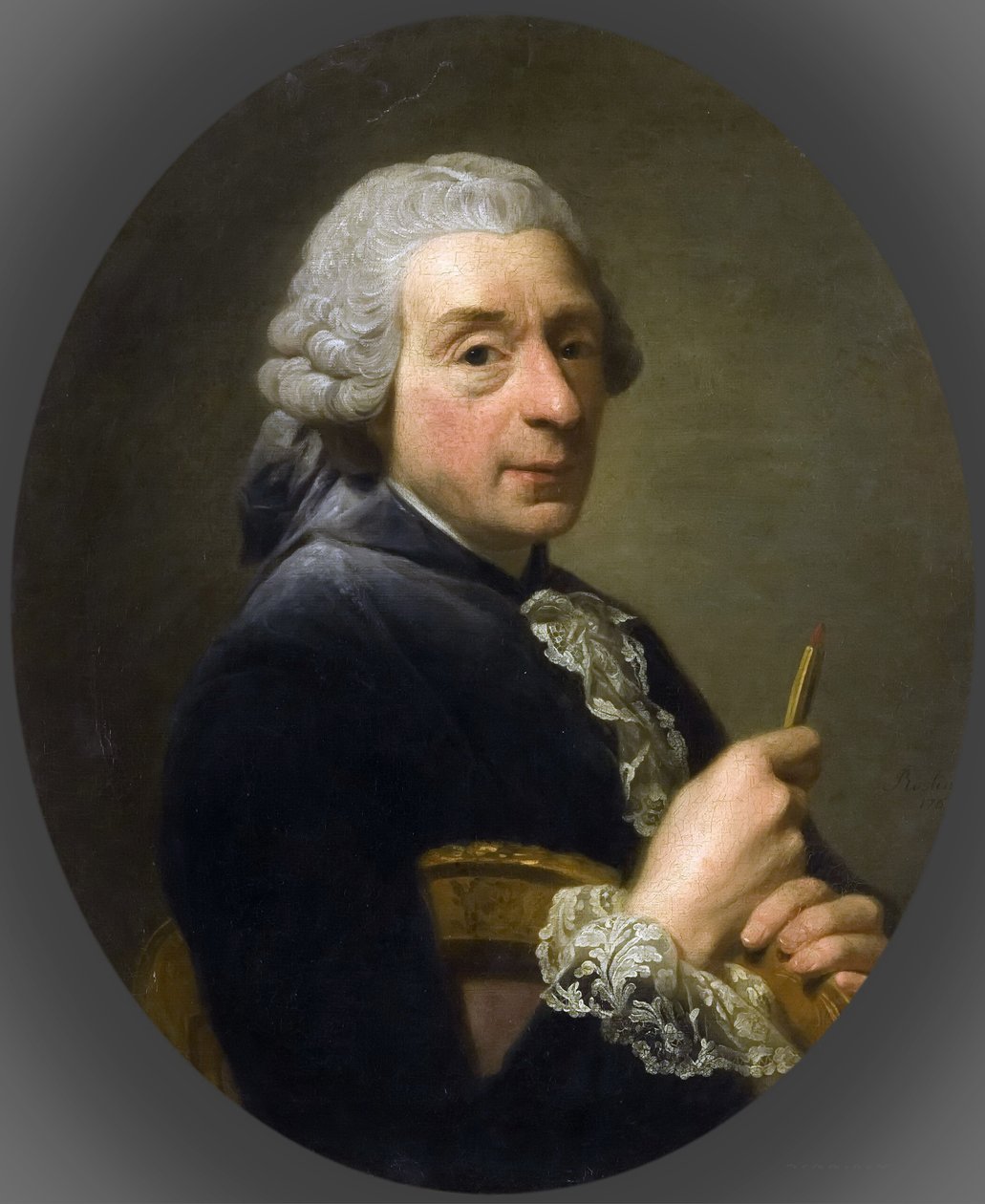 Portrett av Francois Boucher 1703-1770 av Alexander Roslin