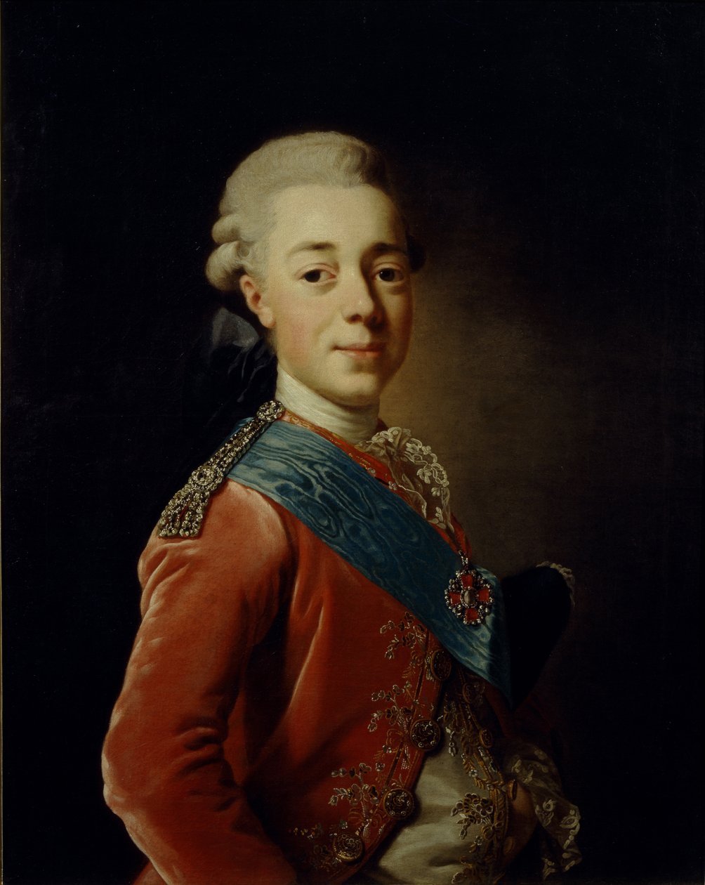 Portrett av storhertug Pavel Petrovich 1754-1801, 1776 av Alexander Roslin