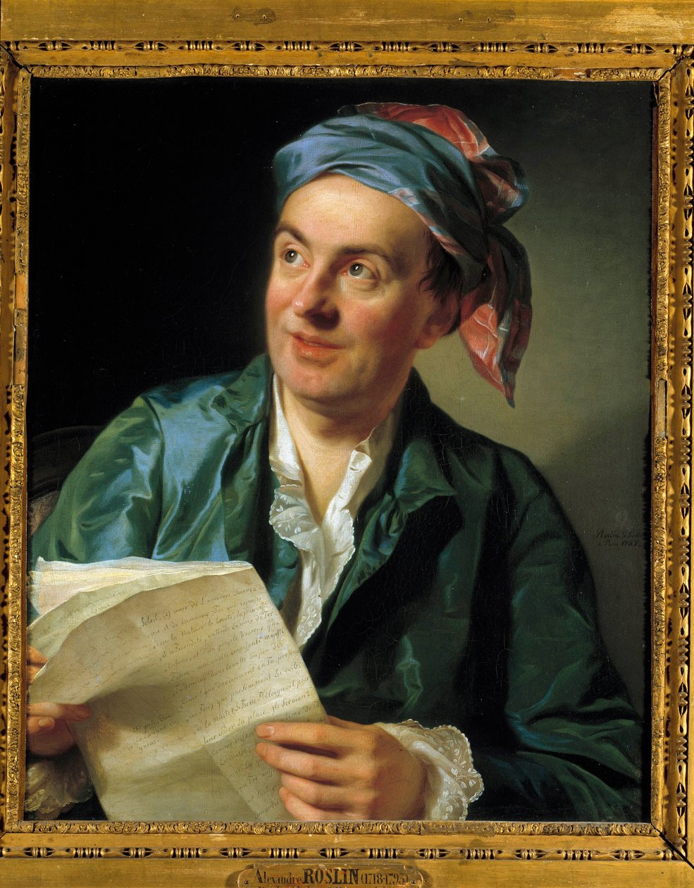 Portrett av Jean Francois Marmontel (1723-1799) Forfattermaleri av Alexandre Roslin (1718-1793) 1767 Søn. 0,64 x 0,53 m - Portrett av Jean Francois Marmontel (1723-1799), forfatter. Maleri av Alexander Roslin (1718-1793) av Alexander Roslin