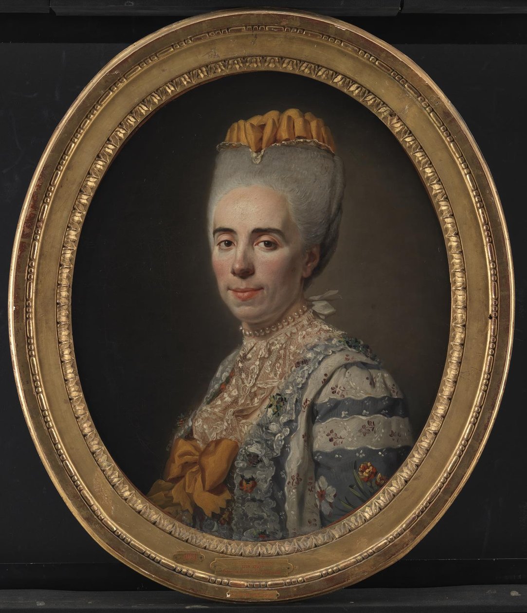 Portrett av Mme Antoinette-Louise Issard-Lacour, gift med Ch. A. Bourlet de Vauxelles av Alexander Roslin