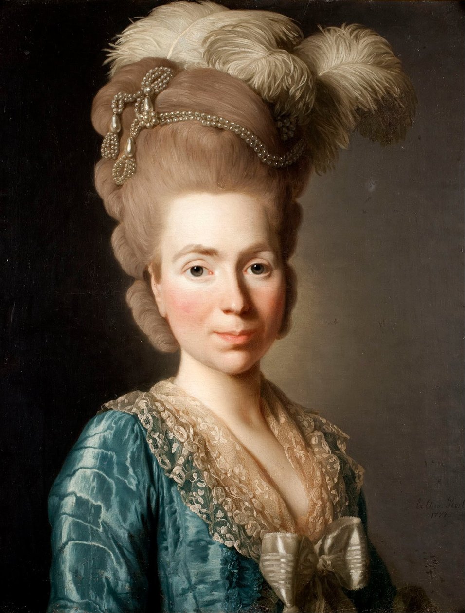 Portrett av prinsesse Natalya Petrovna Galitzine 1741-1837, 1777 av Alexander Roslin