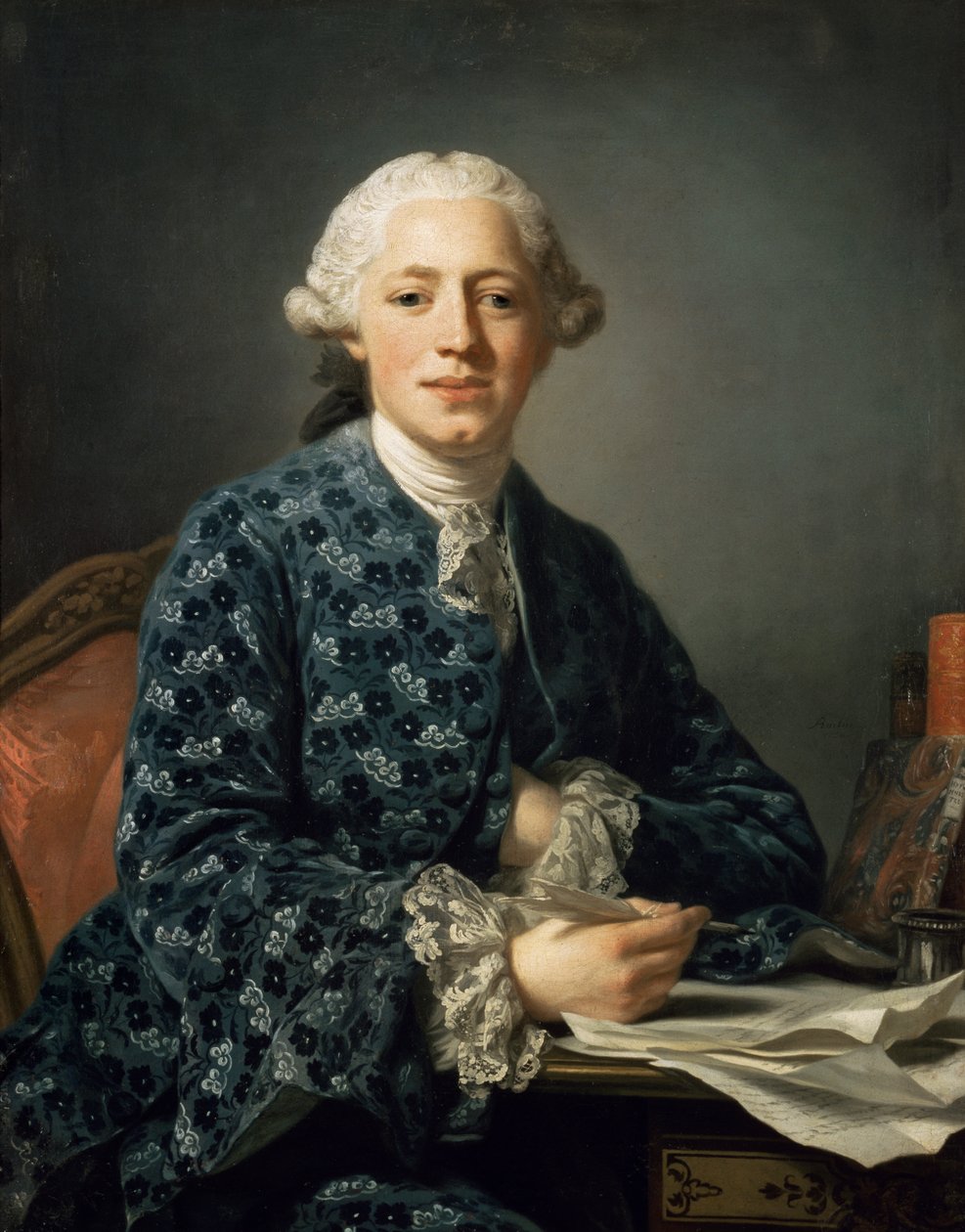 Portrett av Thure Leonard Klinckowström 1735-1821, 1758. av Alexander Roslin