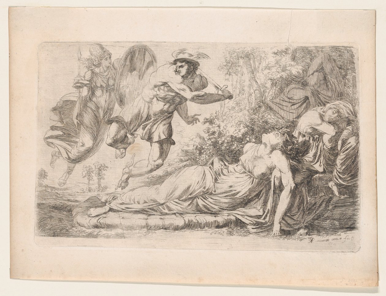 Perseus og den sovende medusa av Alexander Runciman