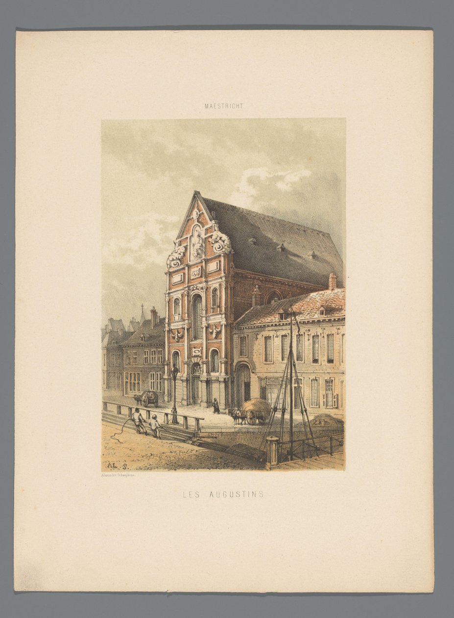 Augustinerkirken i Maastricht Les Augustins (tittel på objekt) Monuments de Maastricht (serietittel) av Alexander Schaepkens