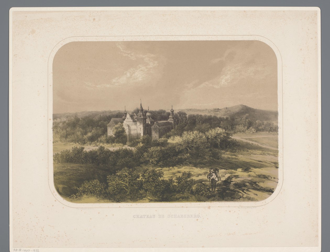 Schaesberg slott Chateau de Schaesberg (tittel på objekt) Rolduc et ses environs (serietittel) av Alexander Schaepkens