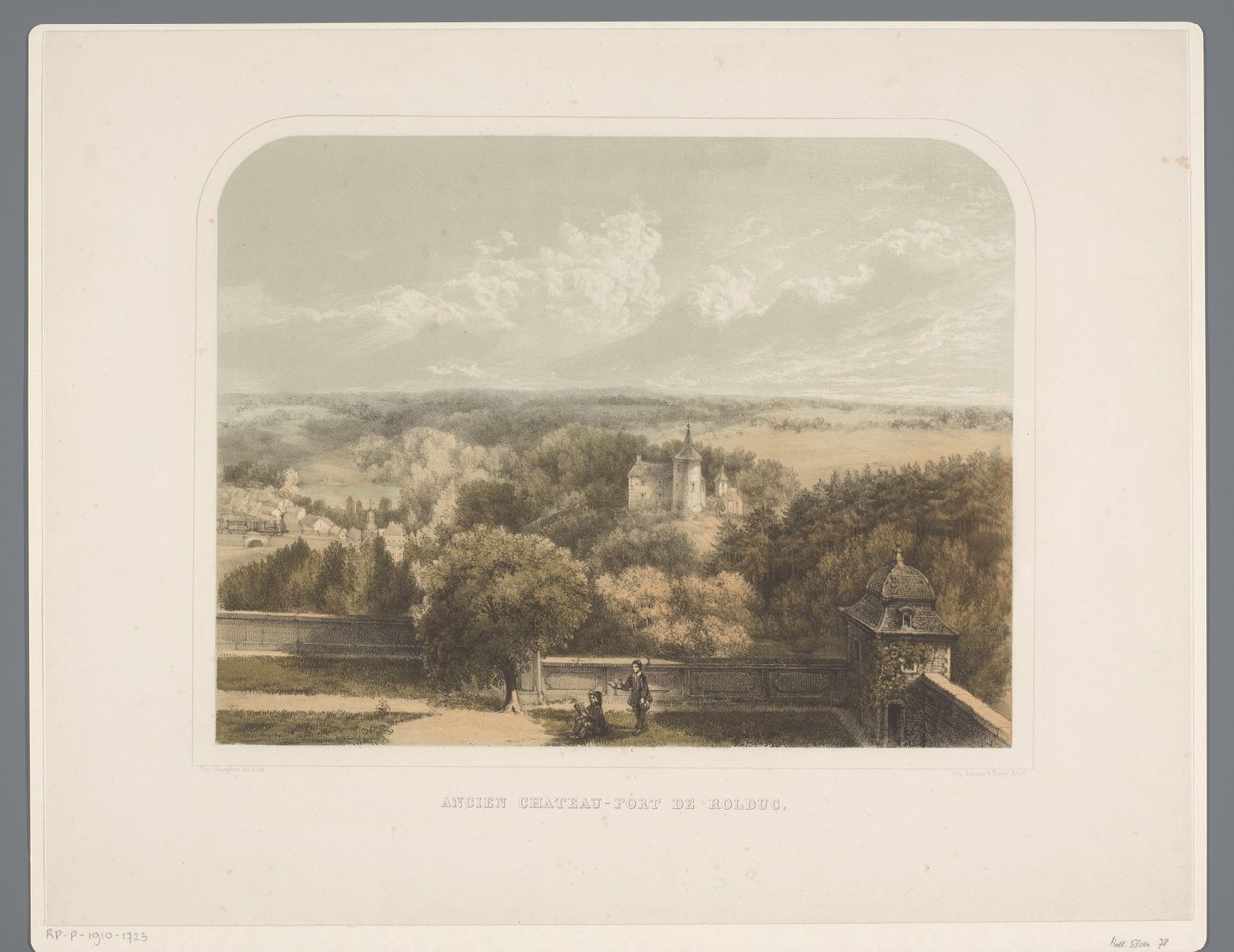 Slott nær Rolduc Abbey Ancien chateau-fort de Rolduc (tittel på objekt) Rolduc et ses environs (serietittel) av Alexander Schaepkens