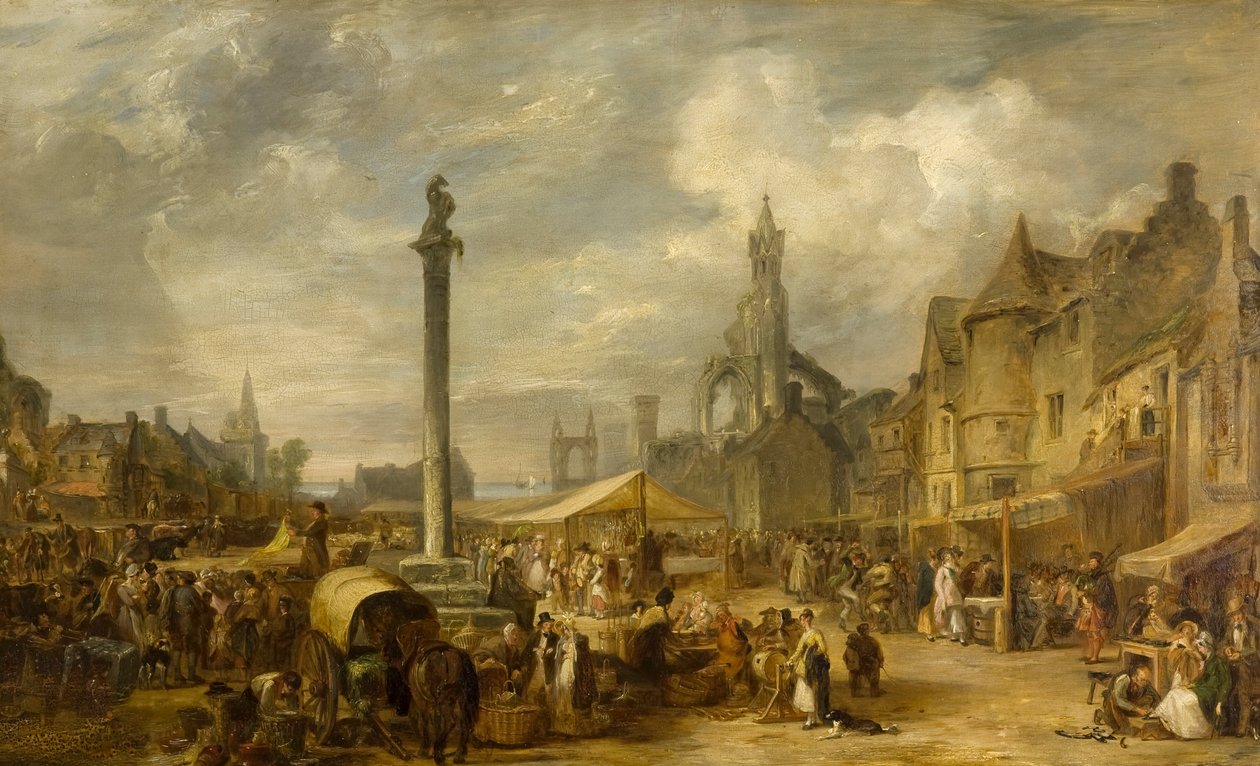 A Scotch Fair, ca. 1834 (olje på panel) av Alexander Snr Fraser