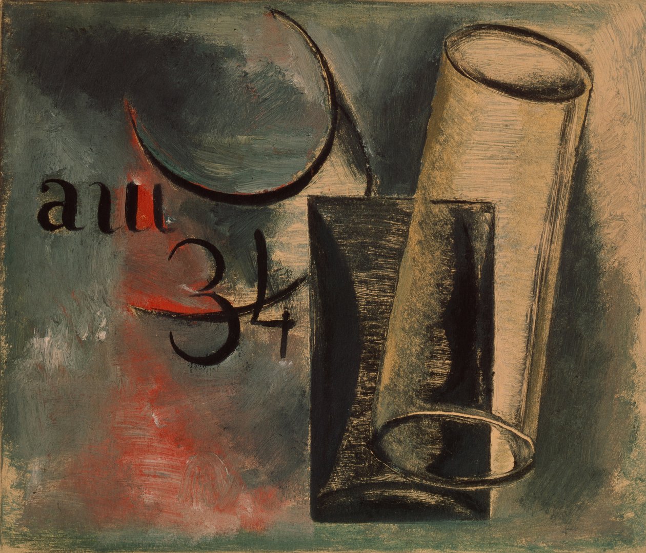 Komposisjon med geometriske kropper, 1934 av Alexander Vasilyevich Shevchenko