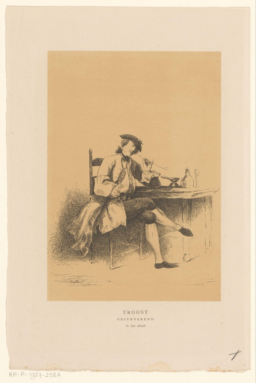 Selvportrett av Cornelis Troost Trøstende observasjon (tittel på objekt) av Alexander Ver Huell