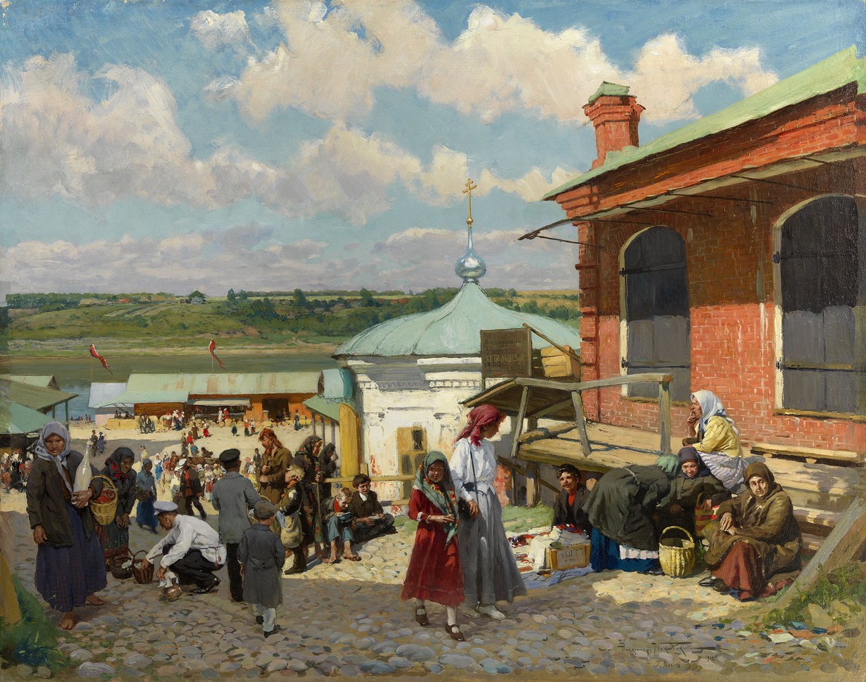 Utsikt over Plyos, 1918 av Alexander Vladimirovich Makovsky