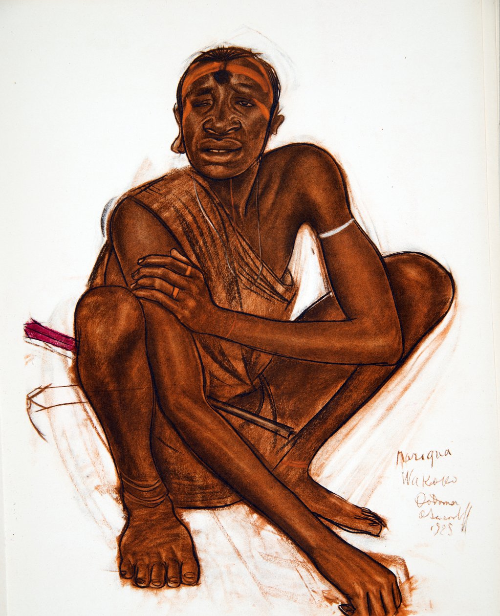 Marigua, MGogo (Dodoma), fra Drawings and Paintings of Africa, henrettet under Citroen Center Africa-ekspedisjonen, andre Haardt Audouin-Dubreuil-oppdraget, pub. Paris, 1927 av Alexander Yakovlev