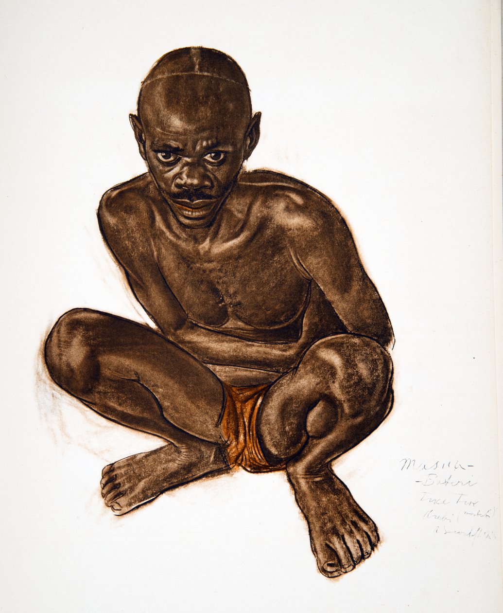 Masua, Tike-Tik (Arebi) Haut Ouelle, fra Drawings and Paintings of Africa, henrettet under Citroen Center Africa-ekspedisjonen, andre Haardt Audouin-Dubreuil-oppdraget, pub. Paris, 1927 (farge opplyst av Alexander Yakovlev