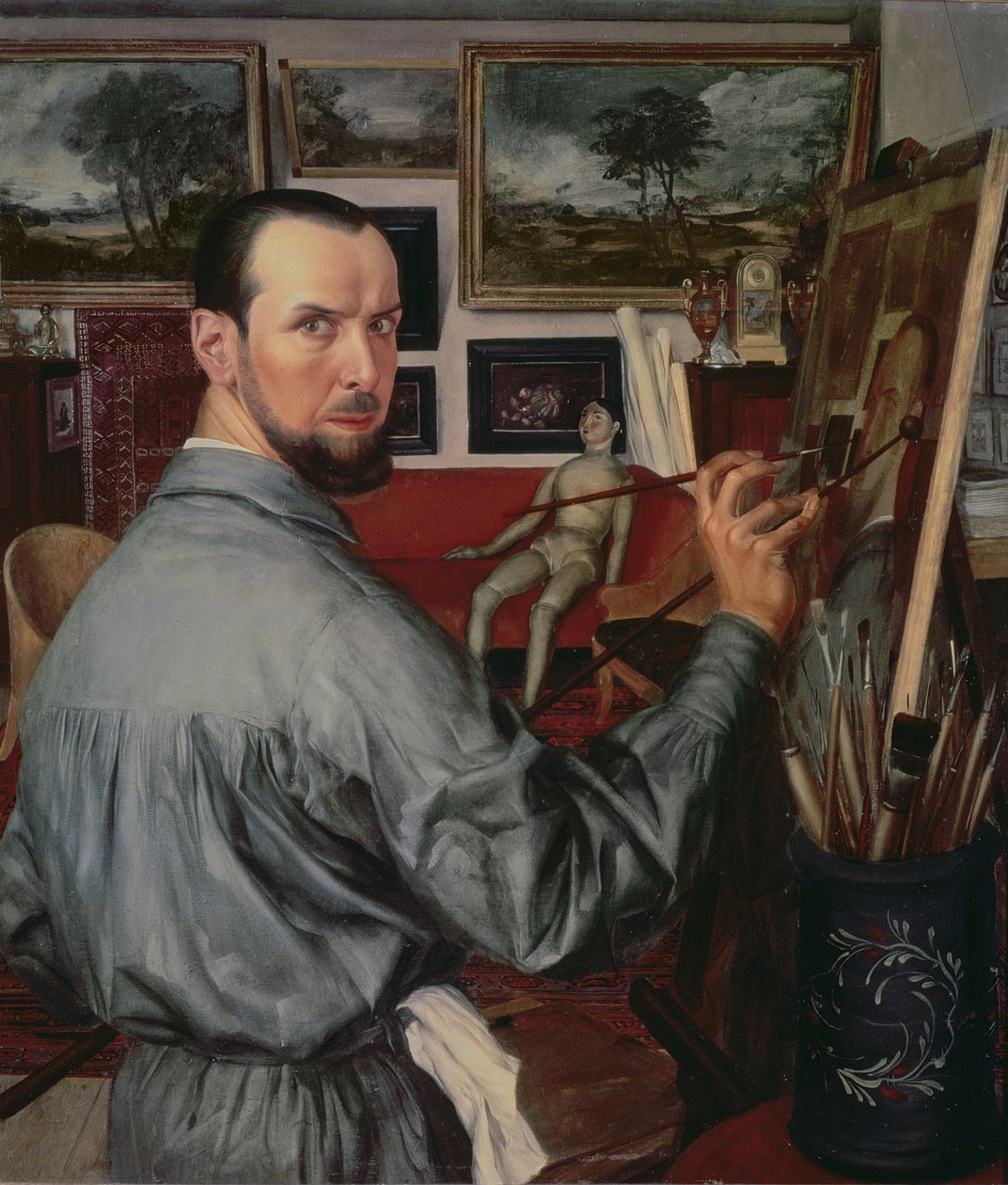 Selvportrett, 1917 av Alexander Yakovlev
